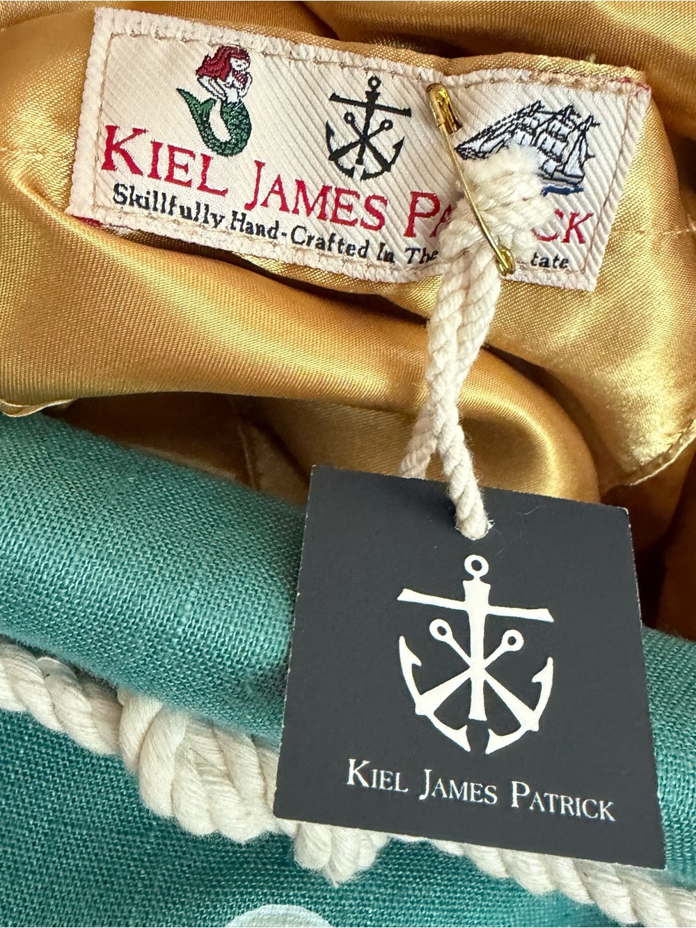 NEW KIEL JAMES PATRICK TURQUOISE ANCHOR ROPE NAUTICAL CROSSBODY - Picture 5 of 14
